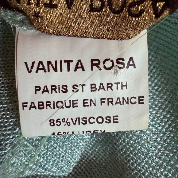 Vanita Rosa Atelier Paris St Barth Jersey Mini Dress Size Small Open Back - Picture 11 of 11